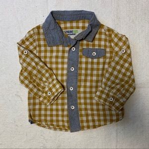 Genuine kids plaid / gingham button down shirt